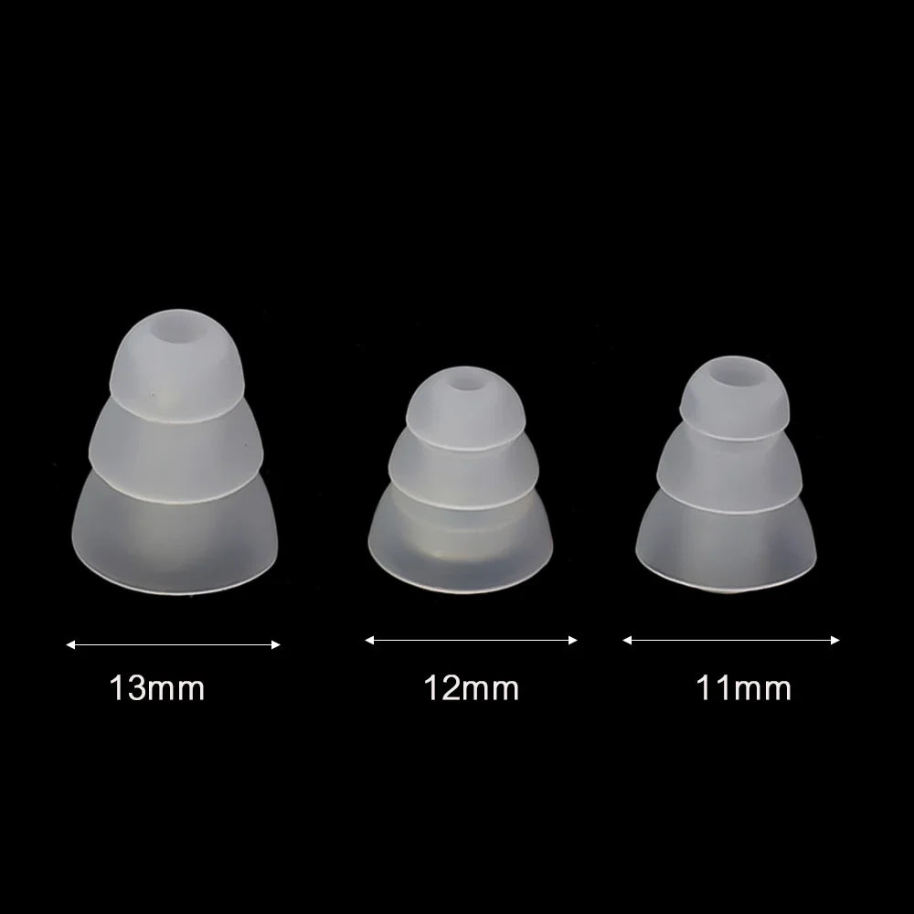 Three-Layer Silicone Eartips S/M/L – Replacement Earbuds Cap