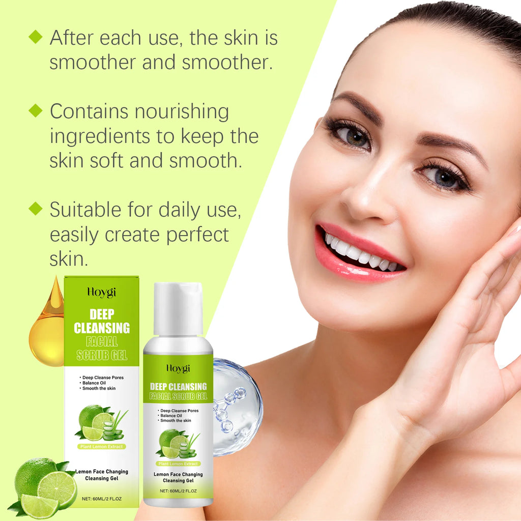 Hoygi Peach & Lemon Exfoliating Face Scrub Gel 60g