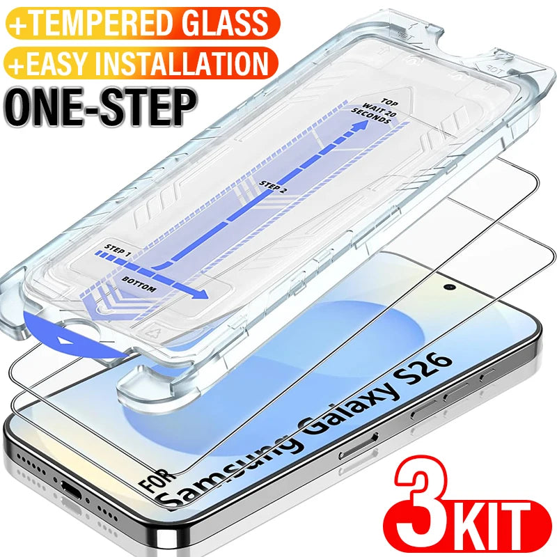 Samsung Galaxy S26 Tempered Glass Screen Protector 9H Full Cover
