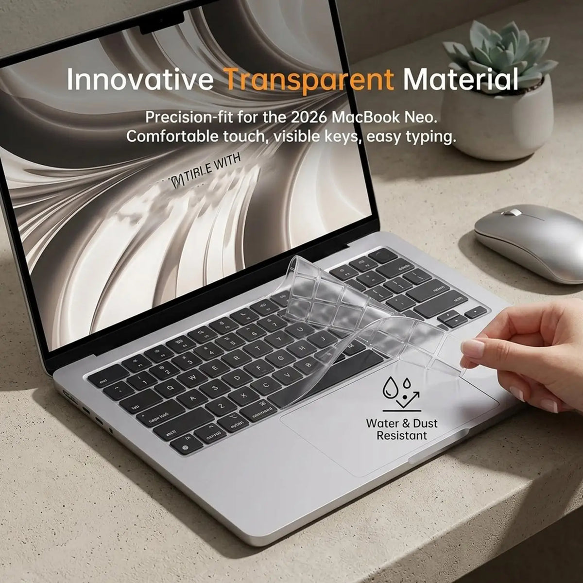 TPU Keyboard Cover for MacBook Neo 13" 2026 – Clear Protector