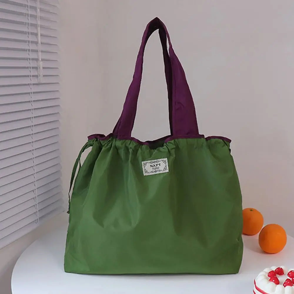 Foldable Reusable Drawstring Shopping Bag | Eco Grocery Tote