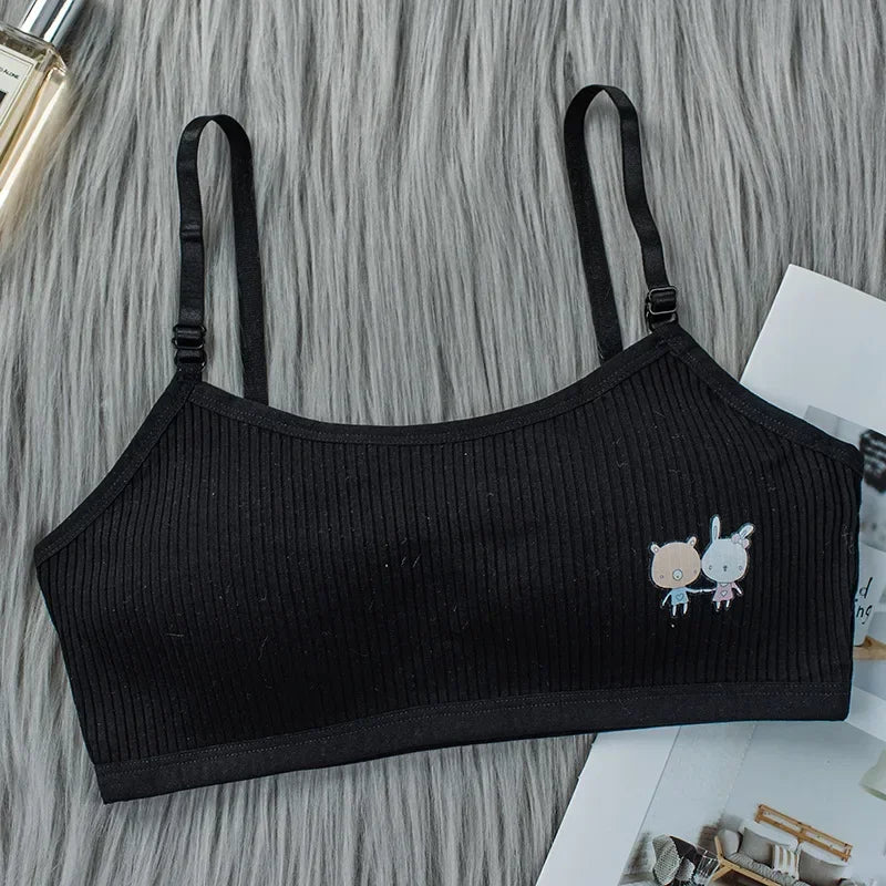 Girls Training Bra – Seamless Soft Cotton Sports Bra Ages 7–13