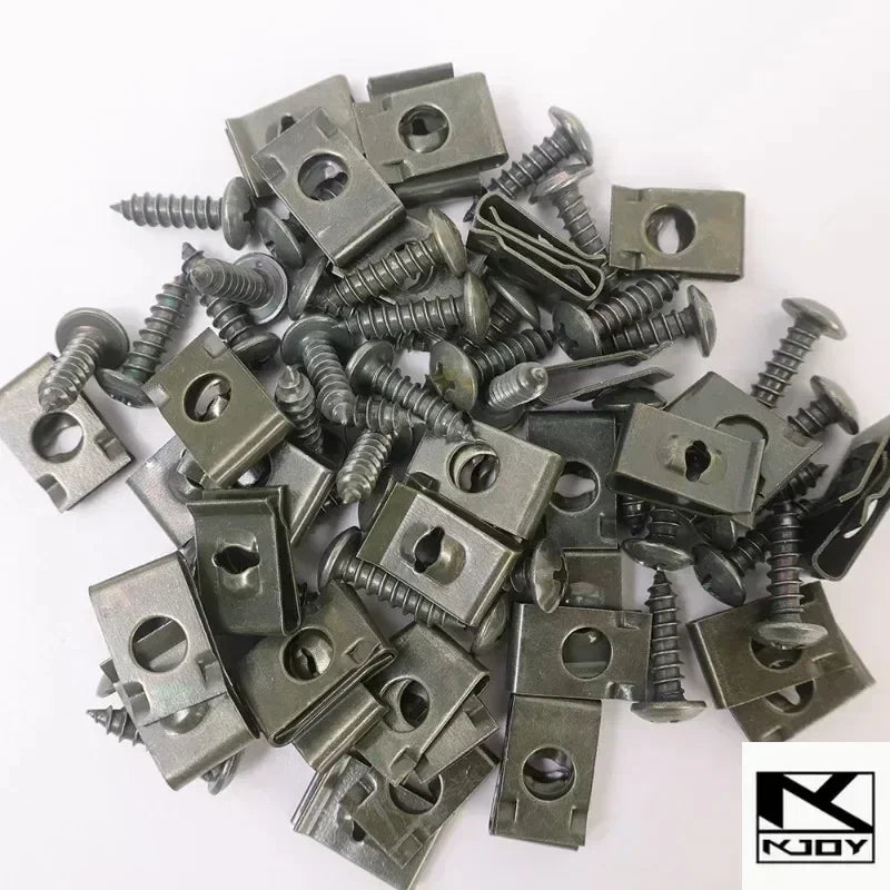 U-Type Metal Bumper Splash Shield Clips for Cars & Motorcycles