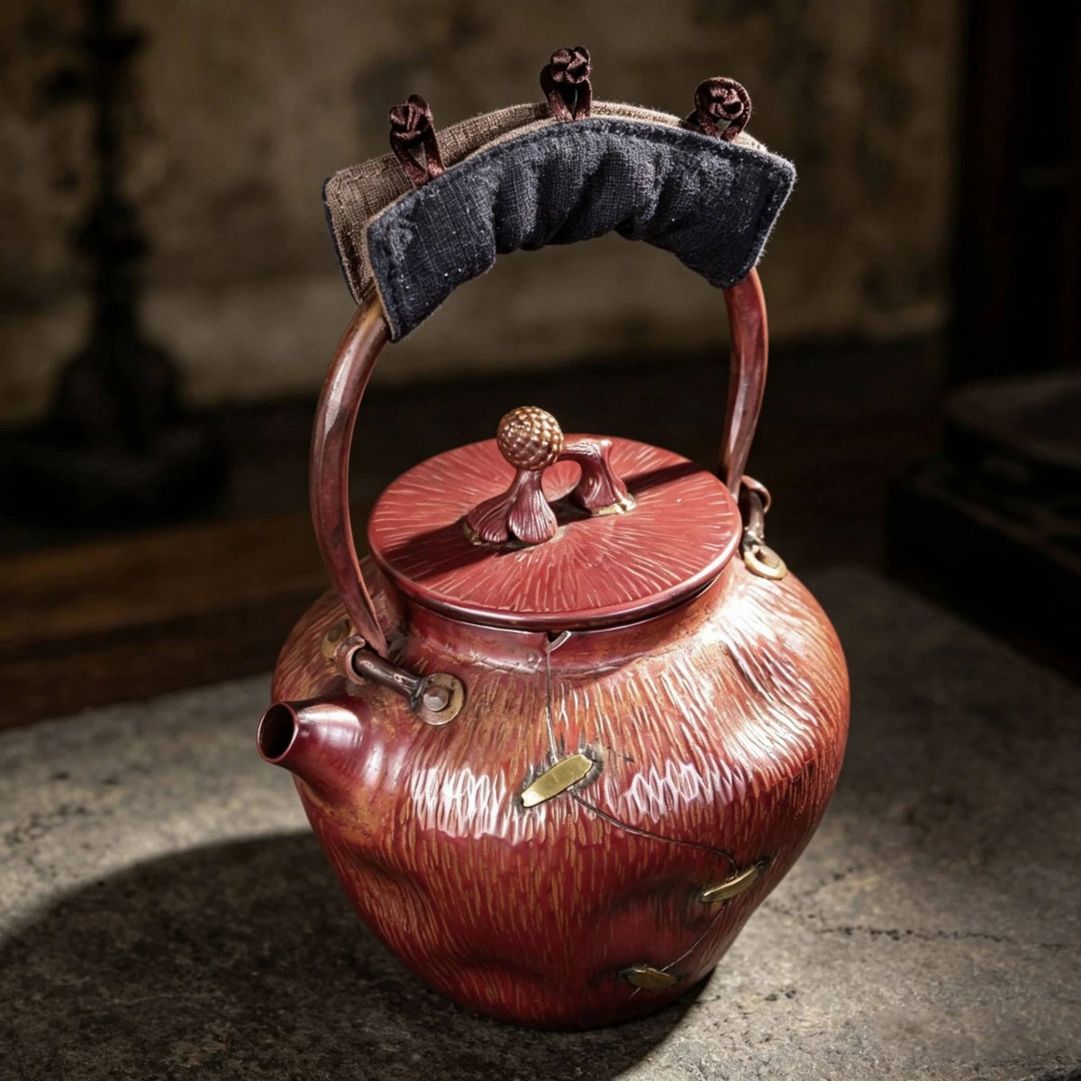 Copper Tea Kettle with Lid | Induction Compatible Retro Kettle