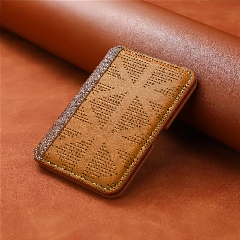 Magnetic PU Leather Card Holder Wallet Sticker for Smartphones