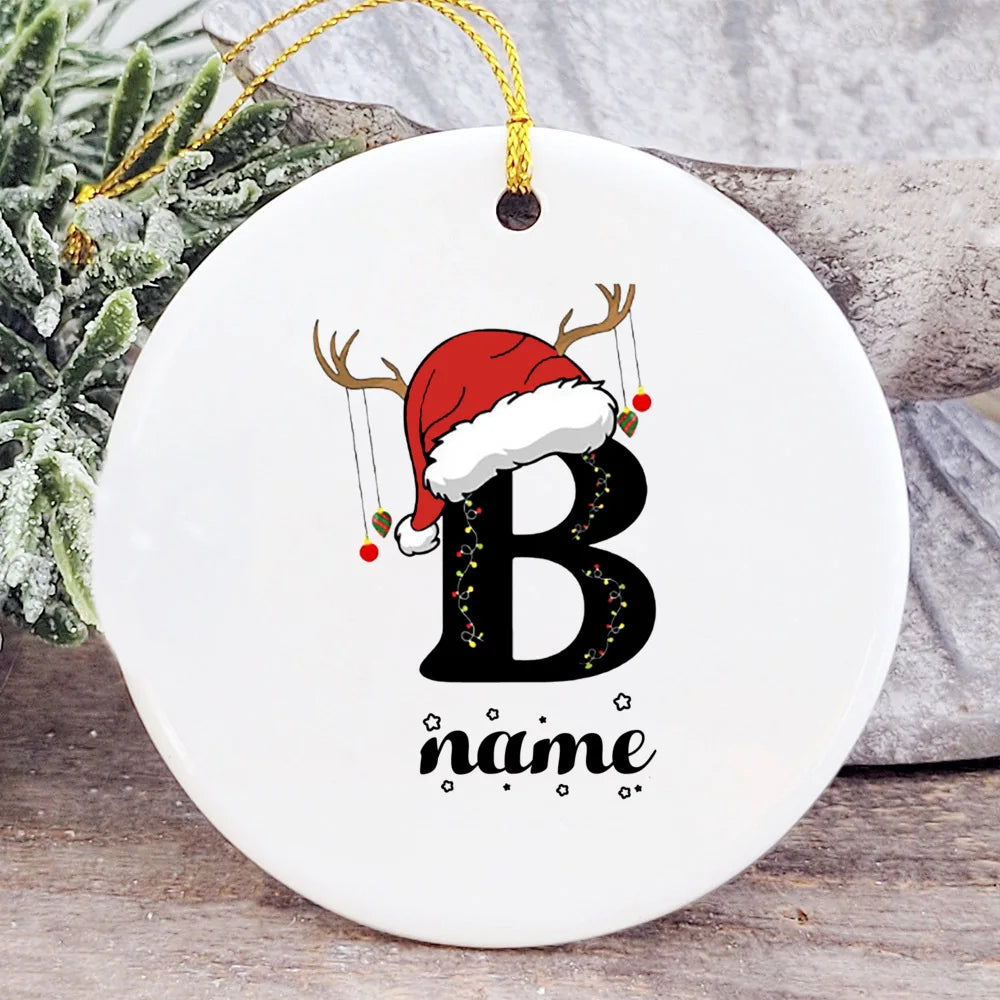 Personalized Baby's First Christmas Ceramic Bauble Ornament