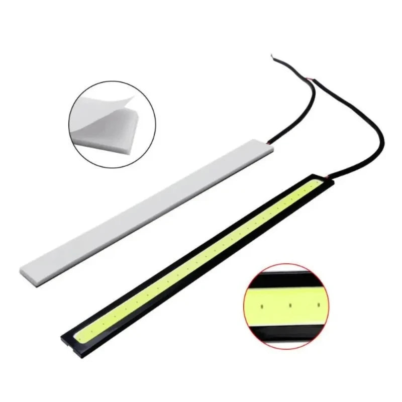 COB LED Daytime Running Light Strip – Waterproof 12V Universal
