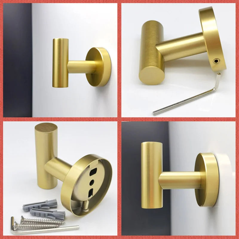 304 Stainless Steel Bathroom Wall Hook | Towel & Robe Holder