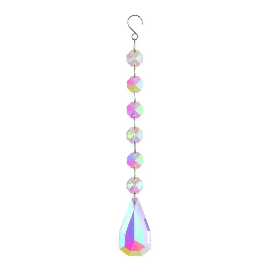 Moon & Sun Crystal Suncatcher | K9 Rainbow Prism Window Pendant