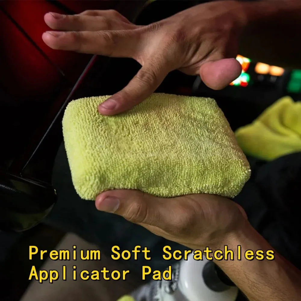8-Pack Microfiber Car Wax Applicator Pads – Soft Foam Detailing