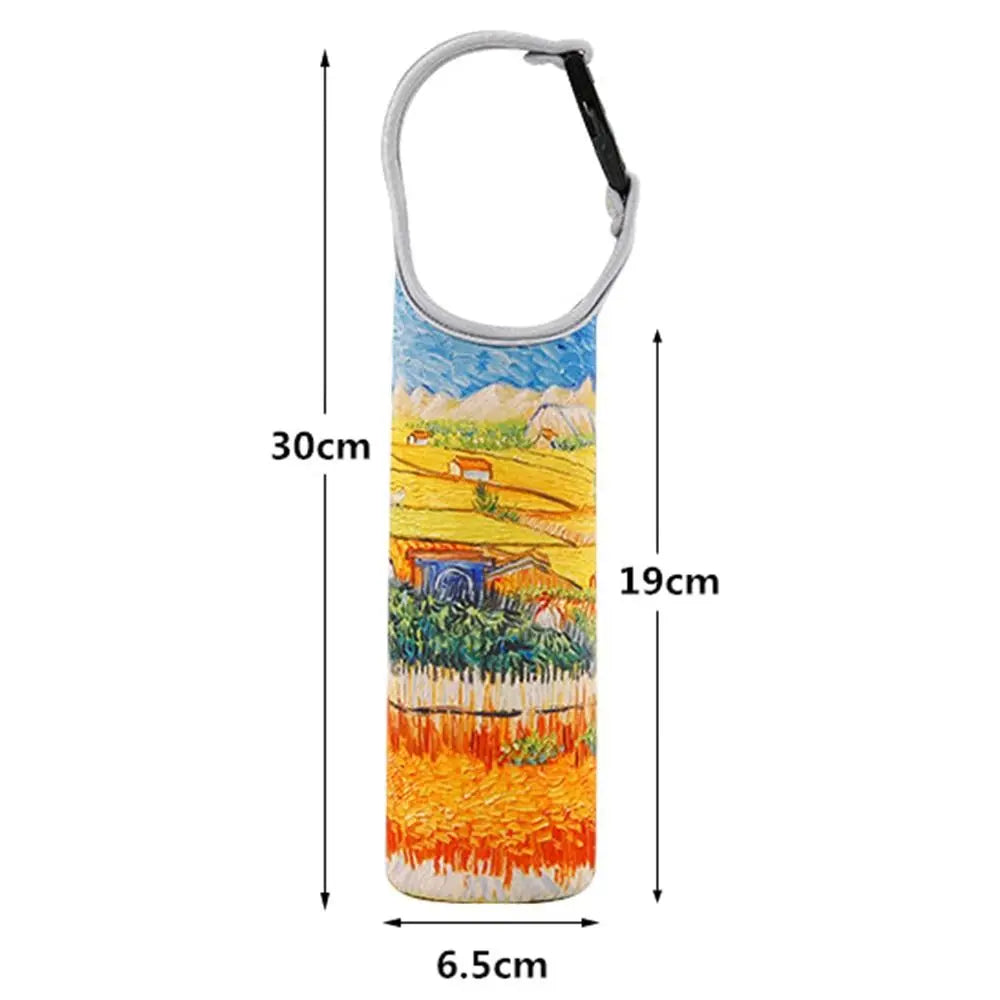 Neoprene Water Bottle Insulator Sleeve with Carry Strap