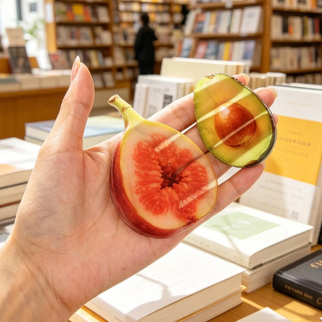 Acrylic Fruit Bookmarks Set – 7 Translucent Designs