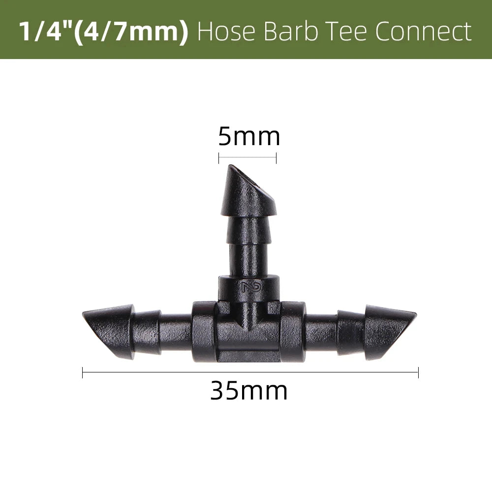 1/4" Drip Irrigation Barbed Fittings – Tees, Cross, Plug & Adaptors