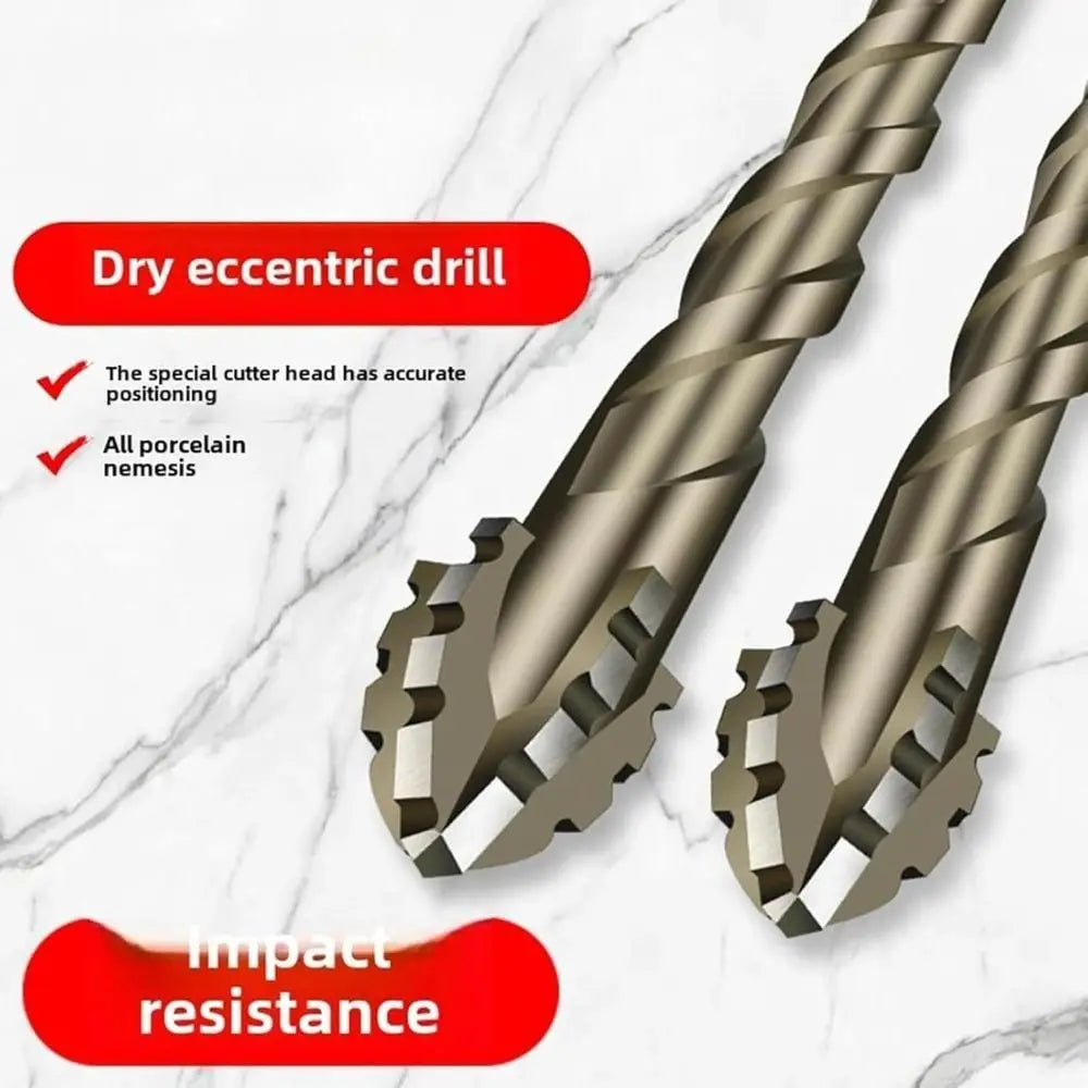 Eccentric Drill & Tap Bit Set – Titanium Coated 4-Edge Hex Shank