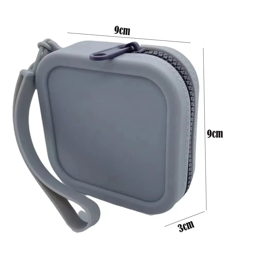 Silicone Earphone Storage Bag | Mini Zipper Cable Organizer
