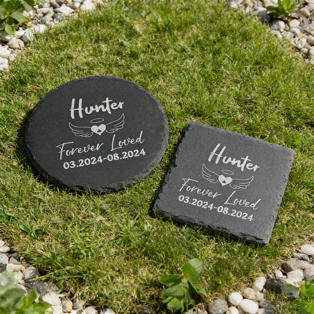 Personalized Dog Memorial Garden Stone – Custom Name Plaque