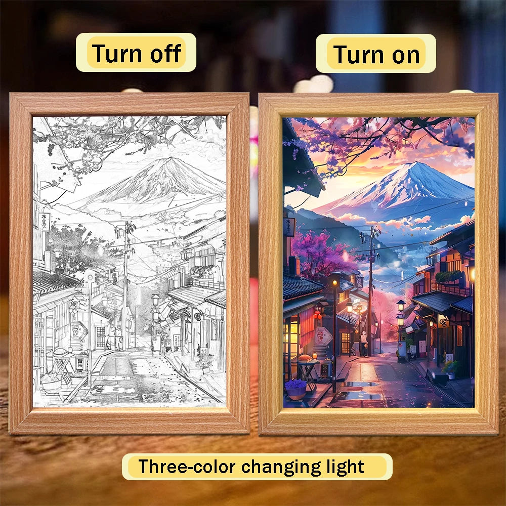 Tokyo City LED Light Painting | Wall Art Night Light Décor