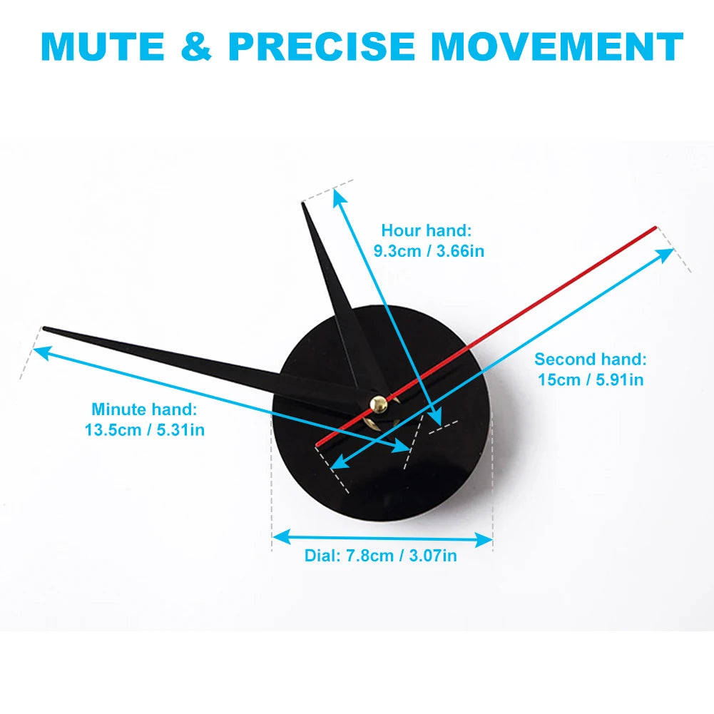 3D Acrylic Frameless Silent Wall Clock – Modern Luminous Design