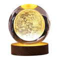 Moon Crystal Ball Night Light – 3D Engraved USB LED Lamp