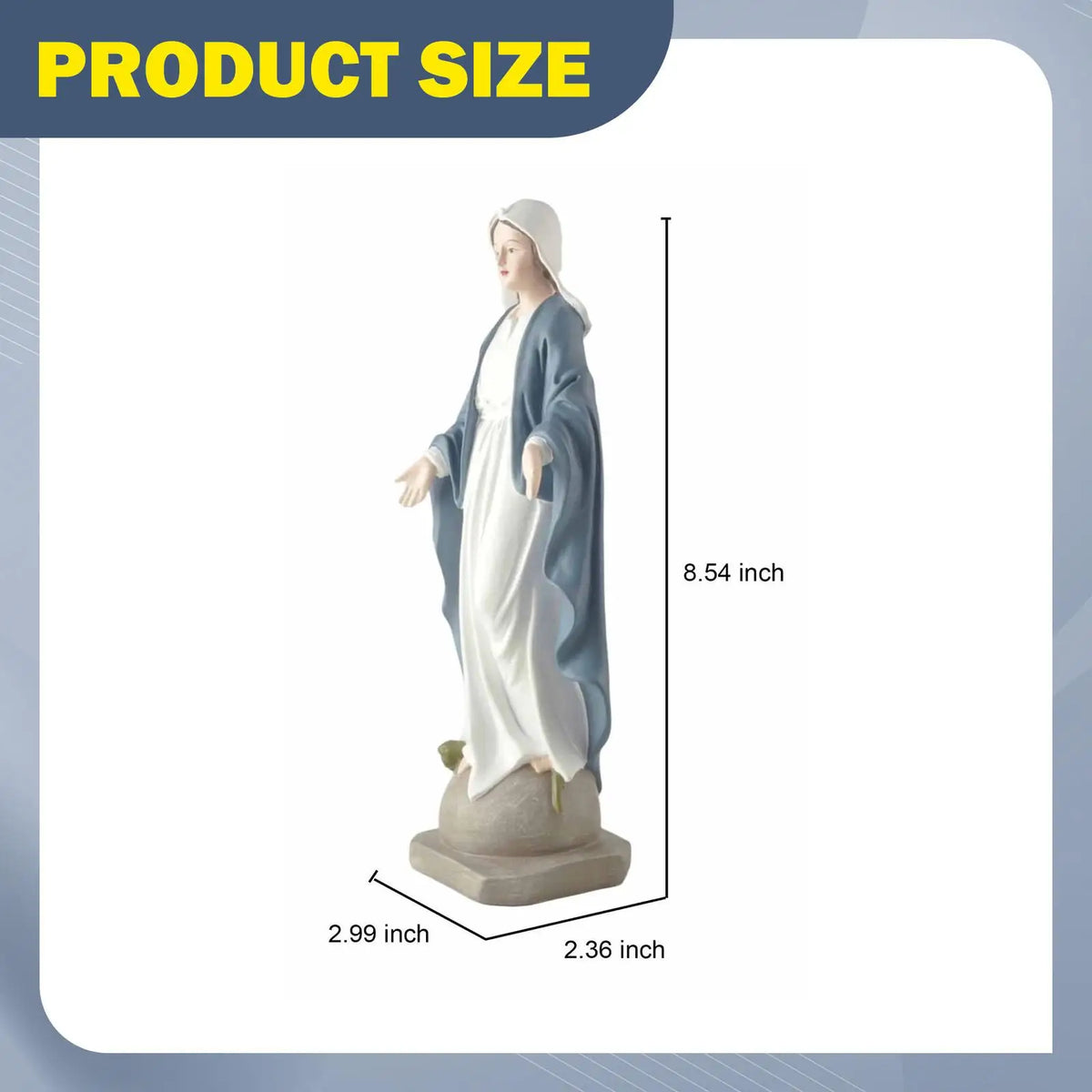 Virgin Mary Resin Statue – Our Lady of Grace Tabletop Figurine