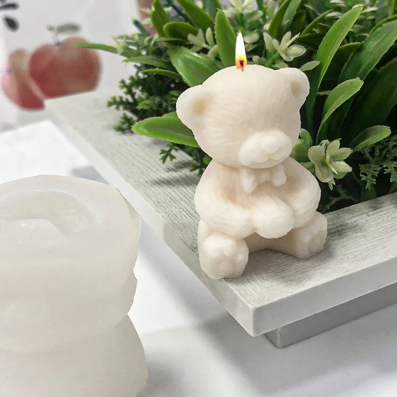 Bear Hug Ball 3D Silicone Mold – Candle Soap Resin DIY Craft
