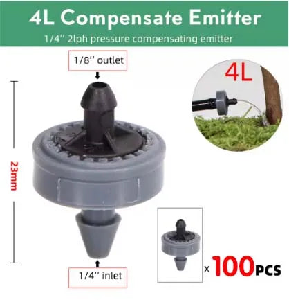 Pressure Compensating Drip Irrigation Drippers 2L 4L 8L | 50–200 Pack