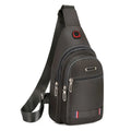 Men's Oxford Crossbody Bag with USB Charging Port
