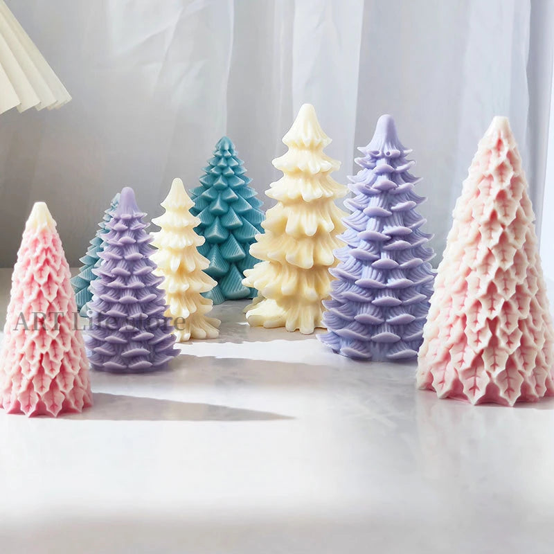 3D Christmas Tree Silicone Mold – Candle, Resin & Plaster