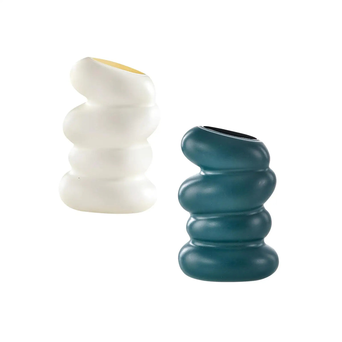 Minimalist Spiral Vase – Modern Plastic Flower Vase Décor