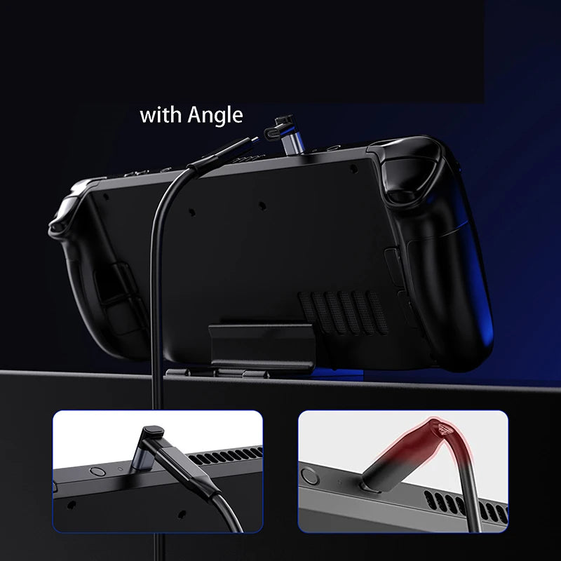USB-C PD 100W Elbow Adapter 4K60Hz 20Gbps – iPad & Steam Deck