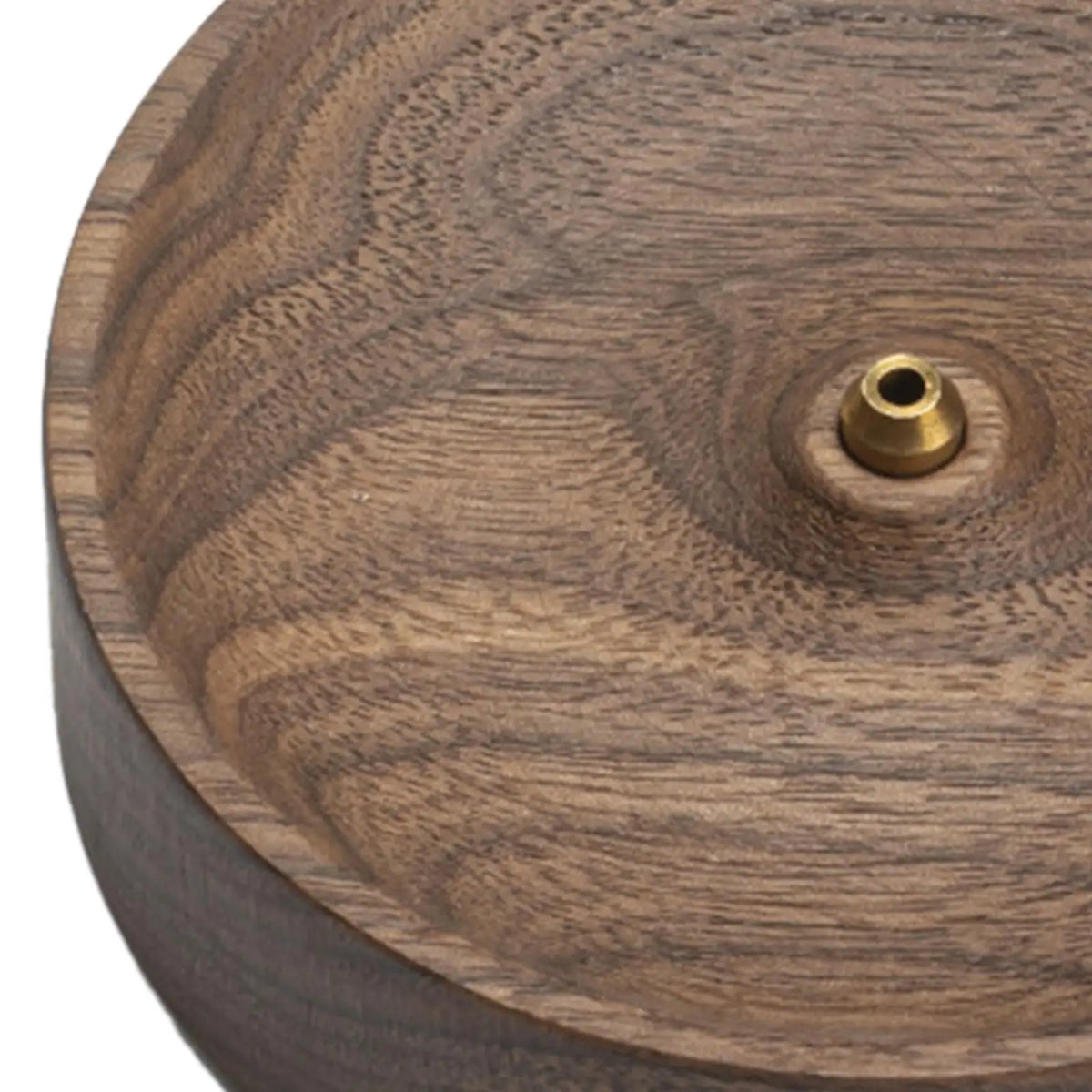 Wooden Round Incense Stick Holder – Portable Tabletop Burner