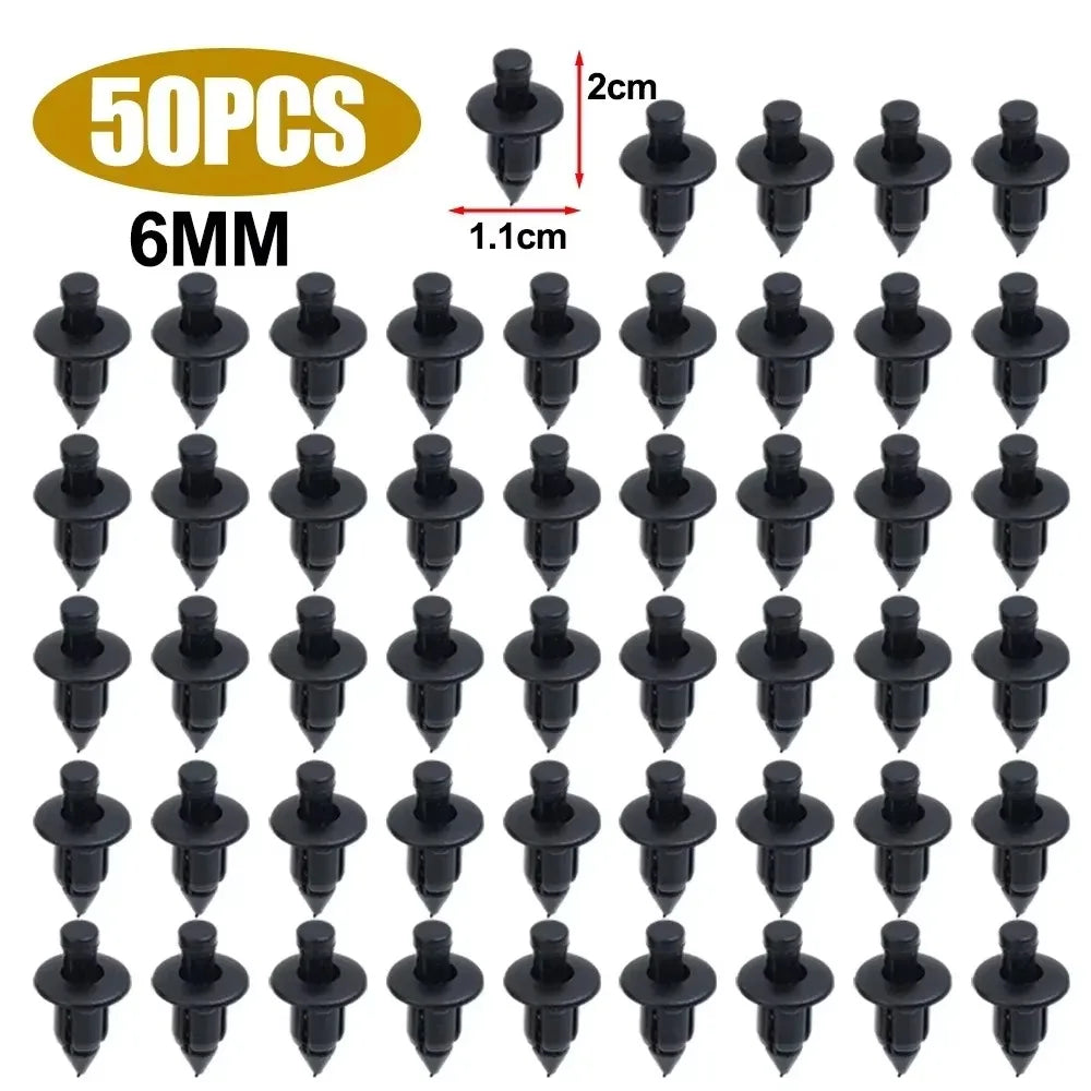 U-Type Bumper Splash Shield Clips 6/7/8mm – 50/100 PCS