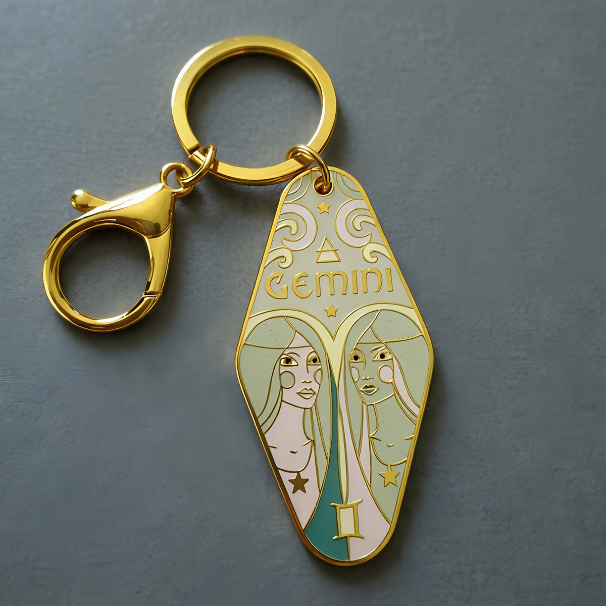 Zodiac Constellation Enamel Metal Keychain | Horoscope Gift