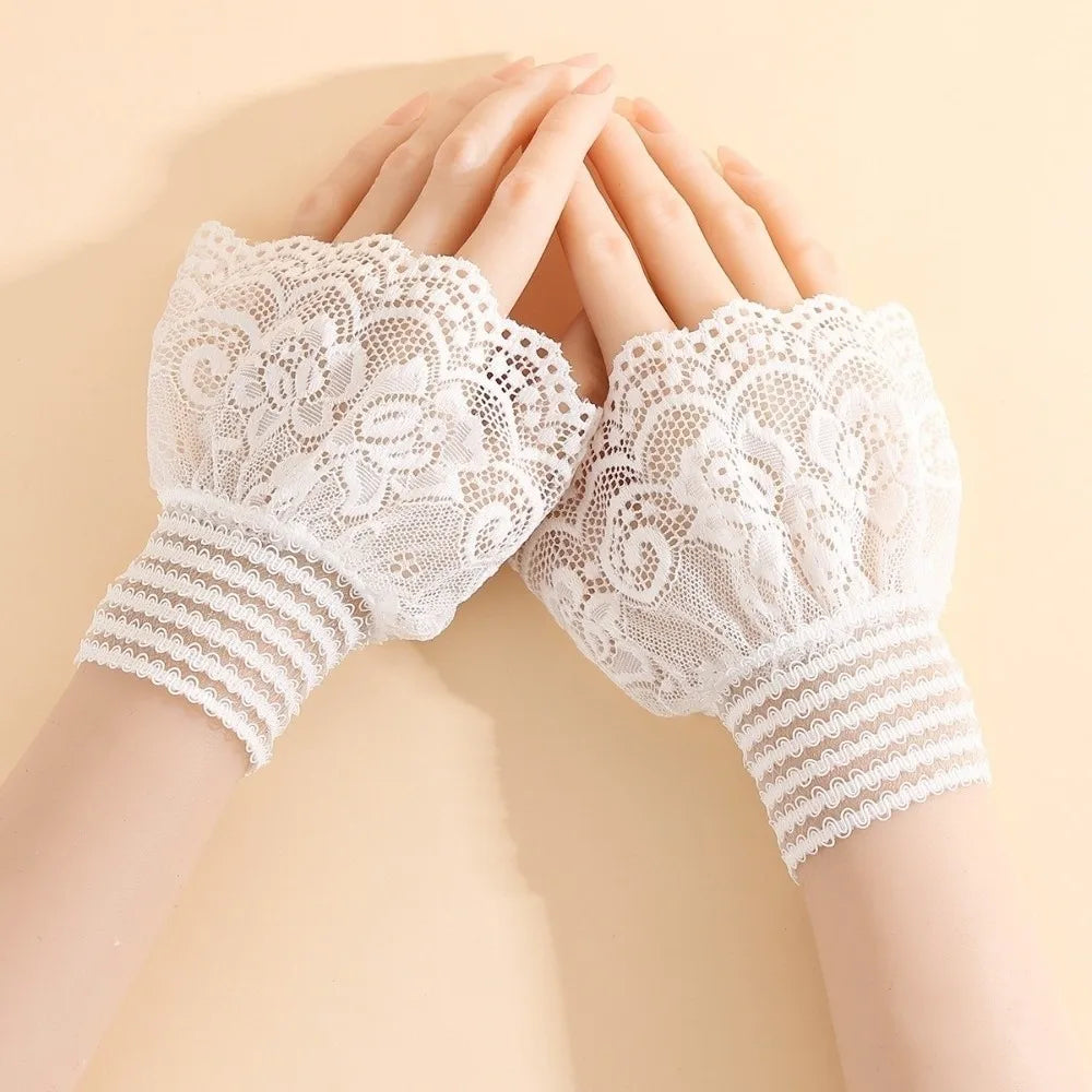 Women's Detachable Embroidery Fake Cuffs – Elegant Wristbands
