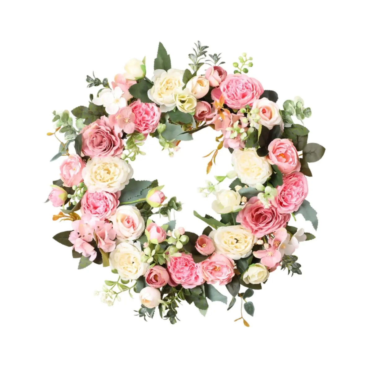 Spring Artificial Flower Wreath for Front Door | MagiDeal