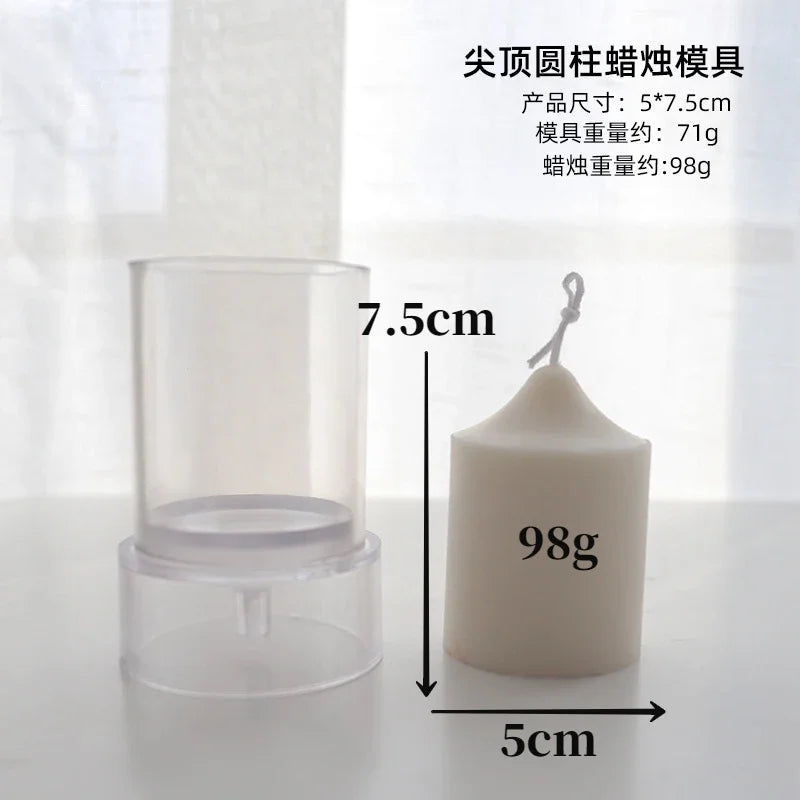 Pointed Cylindrical Acrylic Candle Mold | DIY Candle Making Tool