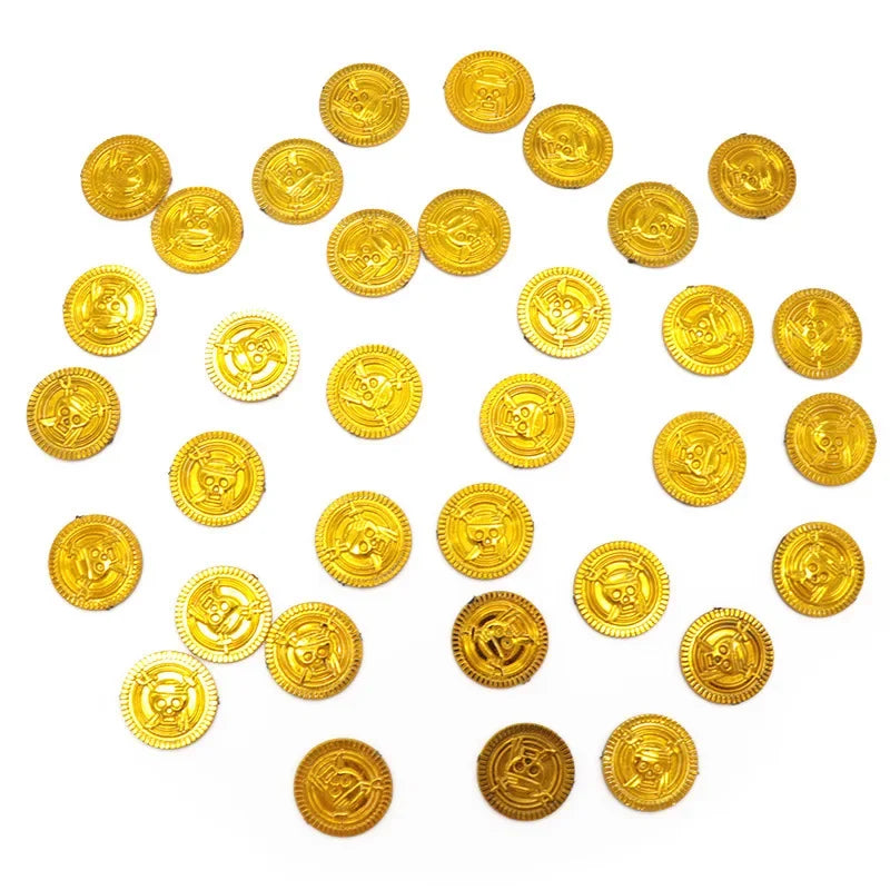 50-Pack Plastic Pirate Gold Coins – Party & Halloween Decor
