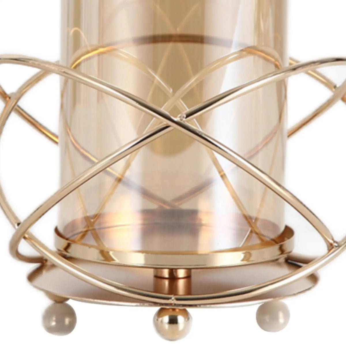 Geometric Iron Candle Holder Vase – Golden Home Décor