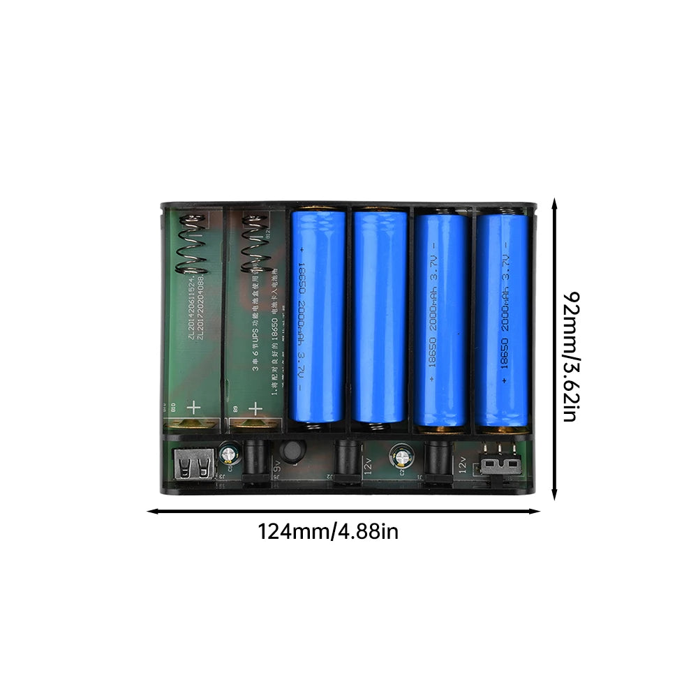 ANENG 6×18650 UPS Battery Box 60W | 5V 9V 12V DC Power Supply