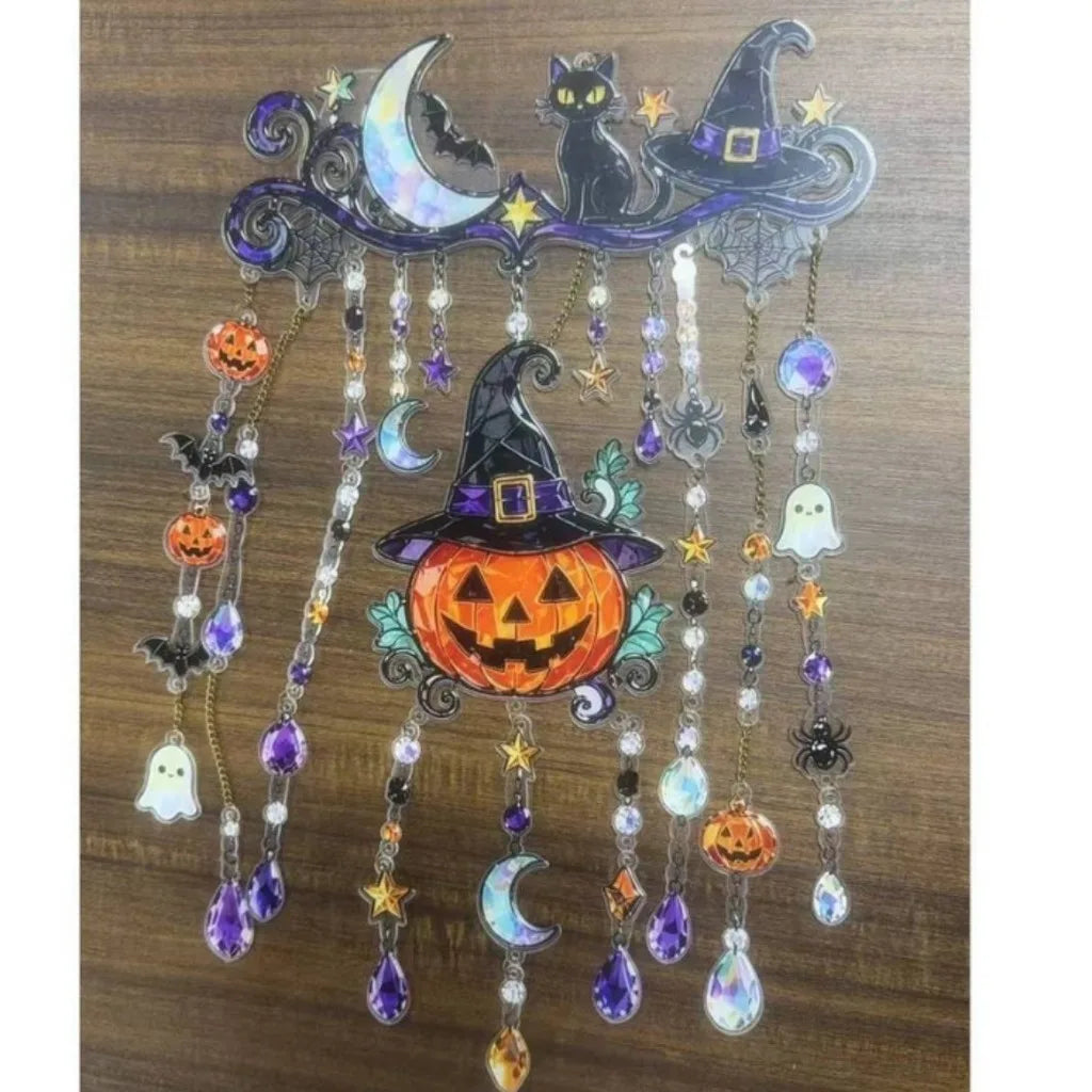 Halloween Suncatcher Wind Chime Hanging Ornament | Window Decor