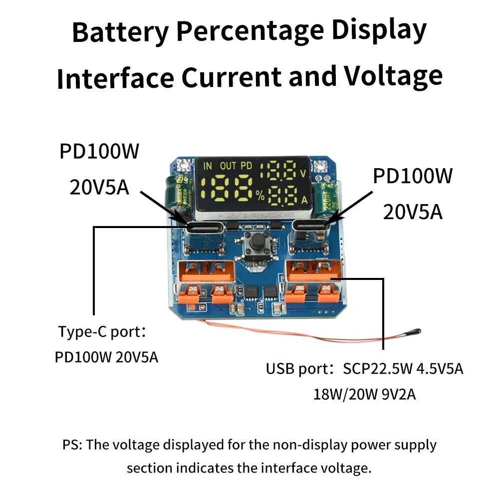 4S PD 100W Buck-Boost Charging Module – 20V 5A Bidirectional