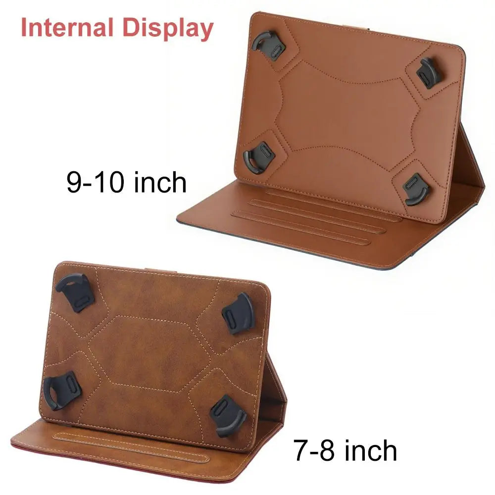 Universal Tablet Case 7–11" PU Leather Multi-Angle Stand Cover
