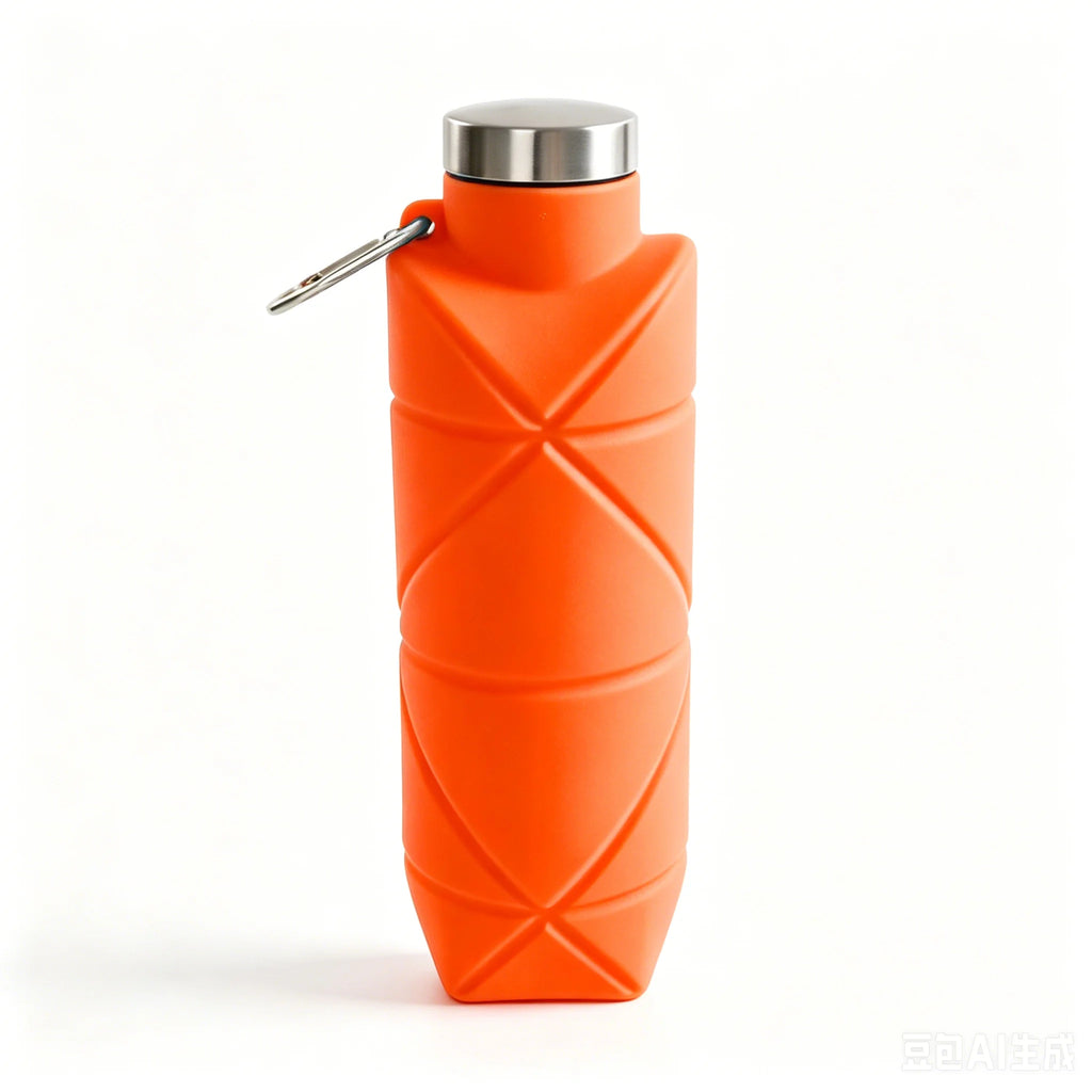 Collapsible Silicone Water Bottle with Carabiner | 750ml