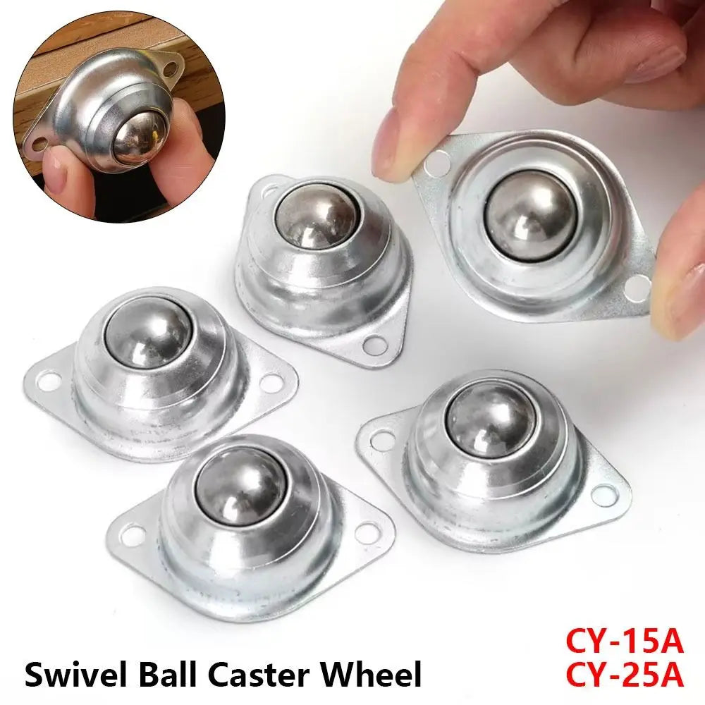 Swivel Ball Caster Wheel | 304 Steel & Carbon Steel, 0.5" & 1"