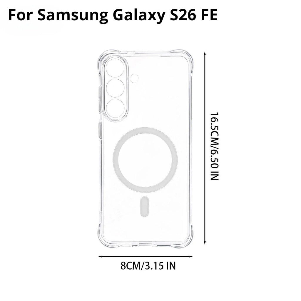 Samsung Galaxy S26 FE 5G Magnetic Clear Silicone Case