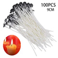 Cotton Candle Wicks 50/100 Pack – 9cm & 15cm for Candle Making