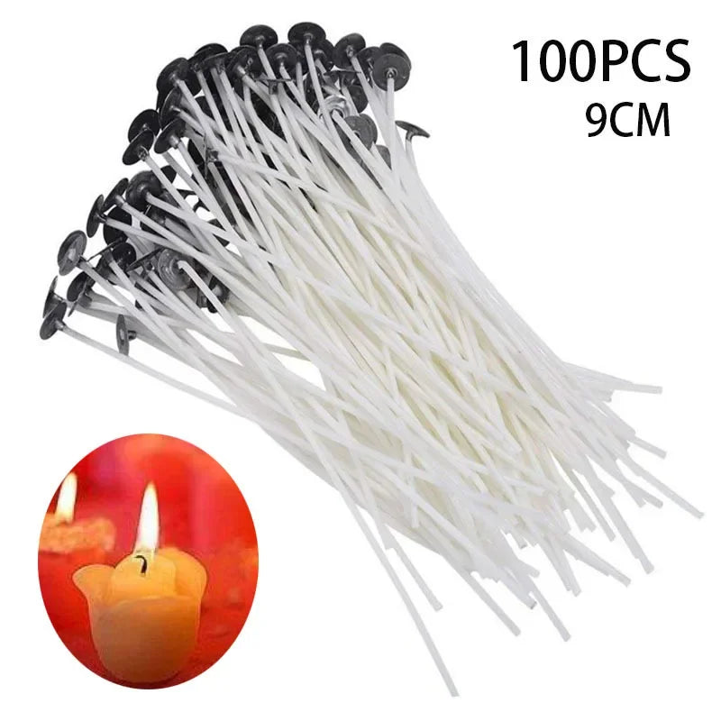 Cotton Candle Wicks 50/100 Pack – 9cm & 15cm for Candle Making
