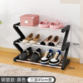 3-Tier Z-Shaped Shoe Rack – Space-Saving Metal Organizer