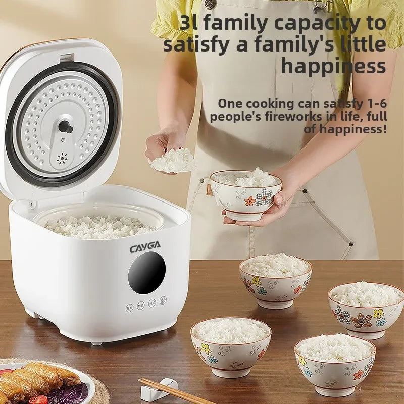 SMVP 3L Ceramic Non-Stick Rice Cooker with Timer & LCD