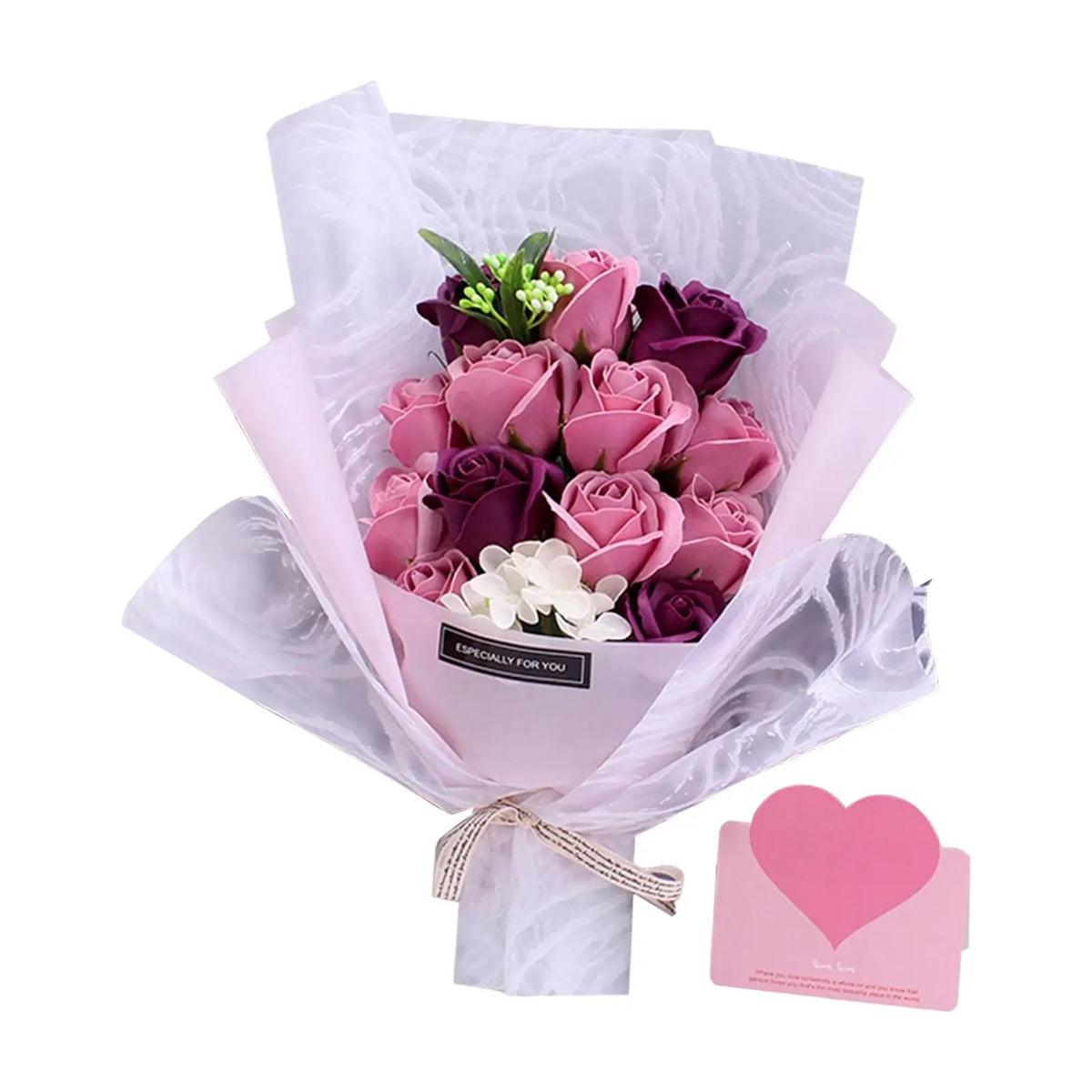 Rose Soap Flower Bouquet – Artificial Gift for Home & Party